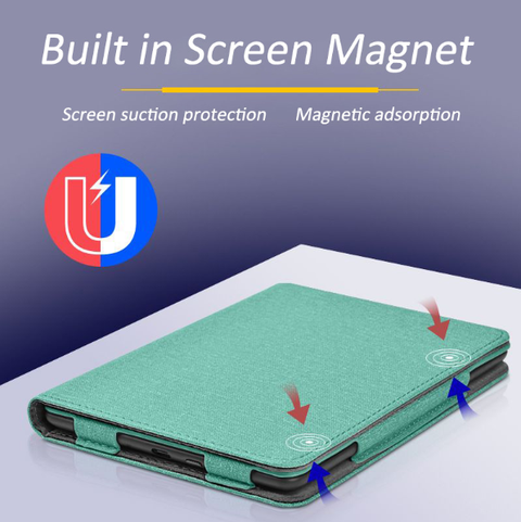 Lainergie Case for Kindle Paperwhite 7"/6.8" (12th/11th Gen, 2024/2021) , Slim PU Shell Cover with Stand, Hand Strap, Auto-Wake/Sleep Feature Not for TCL, Green