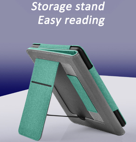 Lainergie Case for Kindle Paperwhite 7"/6.8" (12th/11th Gen, 2024/2021) , Slim PU Shell Cover with Stand, Hand Strap, Auto-Wake/Sleep Feature Not for TCL, Green