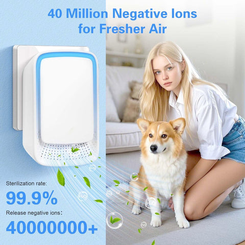 Air Purifier - Pack of 4 Plug-in Negative Ion Air Purifiers - Negative Ion Air Purifier - Home Air Purifier - Negative Ion Air Purifier - Deodorizer - Ionizer - Wit