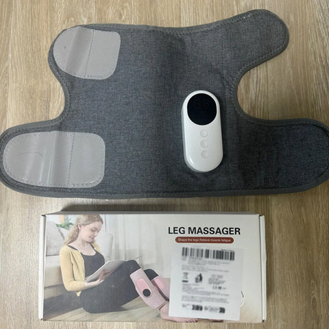 Leg massager - Calf massager - Leg massager for blood circulation -  Cordless massage - Air compression - Relieves leg pain - Adjustable intensity (pink)