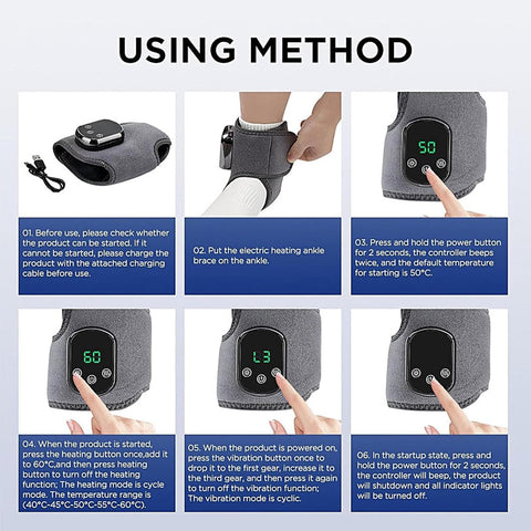 Foot massager - Blood circulation - Neuropathy - EMS electric foot massager - Ideal for recovery - Sports and everyday well-being - Perfect for runners - Fitness enthusiasts - Use after exercise