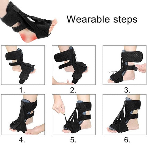 Night splint - Heel spur - Heel spur orthosis - Achilles tendon orthosis - Splint - Strasbourg sock - Achilles tendon - Extra support - Blauw