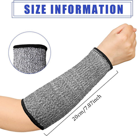 pairs of arm protectors for thin skin and bruises, cut-resistant forearm sleeve, level 5 burn arm protector (7.9 inches)