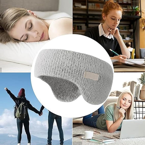 Noise-canceling earmuffs for sleeping - Soundproof earmuffs - Sleep mask - Noise-canceling headband for sleeping - Warm earmuffs for winter - Thick knit earmuffs - Suitable for cycling and sleeping - Pink