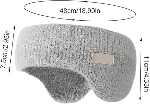 Noise-canceling earmuffs for sleeping - Soundproof earmuffs - Sleep mask - Noise-canceling headband for sleeping - Warm earmuffs for winter - Thick knit earmuffs - Suitable for cycling and sleeping - Pink