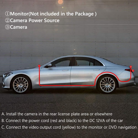 Cameras - Rearview camera - Night vision rearview camera - Parking monitoring and motion detection