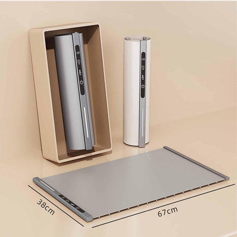 250W roll-up electric hot plate with 8 temperature settings and a 6-hour timer, for buffets, made of waterproof silicone, grey
