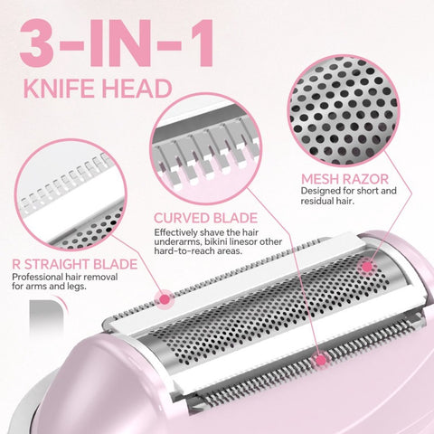 Electric shavers for women - Electric shaver - Trimmer - Epilator - Hair removal devices - Facial hair removal - Bikini trimmer - for body, underarms, legs and bikini line - compact
