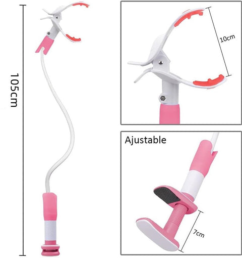 Babyfoon Camera Mount, Camera Holder, Baby Monitor Mount with 3 Straps, No Drilling Required, Flexible and Adjustable, Universal Baby Monitor Mount, Compatible with Most Baby Monitors (Pink)