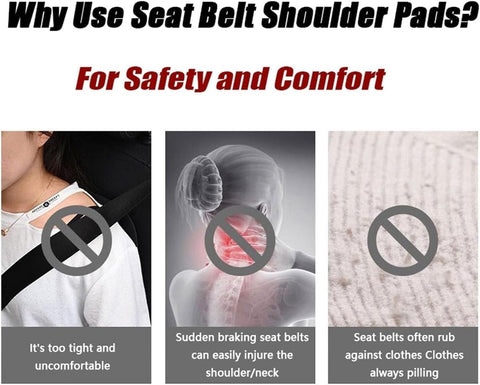 Universal seat belt protector - Soft and comfortable shoulder protector for the seat belt - (blue)