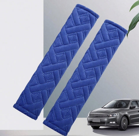 Universal seat belt protector - Soft and comfortable shoulder protector for the seat belt - (blue)