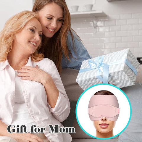 Migraine Relief Hat - Eye Mask - Cooling Eye Mask - Headache Relief - Hot & Cold Pack - 3-in-1 Pain Relief Mask - with Removable Eye Mask - Reusable - Migraine Relief Hat - Pink