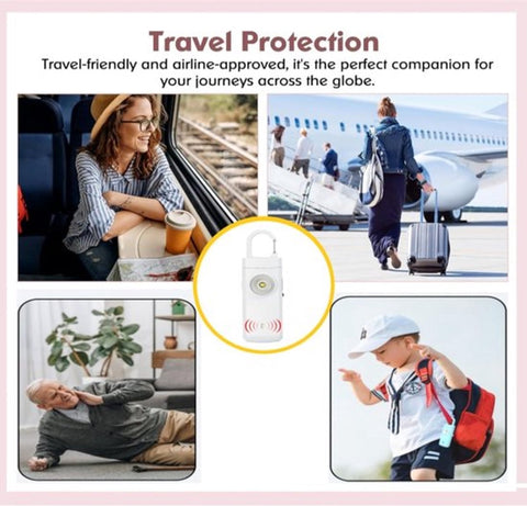 Alarm - Personal Alarm - 130 dB Sound and Intense Flashing - Personal Security Alarm - Self-Defense Keychain - Personal Protection - Senior Alarm - Portable Security Alarm - White, Black