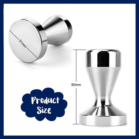 Coffee press - 51 mm coffee press - Ergonomic filter holder - Basis stainless steel espresso press - Coffee maker accessory - For 51 mm filter holders