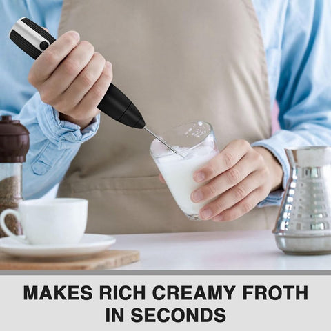Milk frother - electric milk frother - electric milk frother - milk frother - rechargeable manual milk frother - with 3 speeds for coffee - black frother