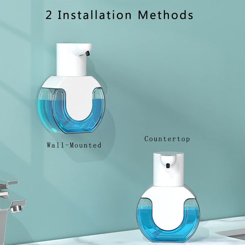 Automatic soap dispenser - 420 ml - USB rechargeable - Automatic foam dispenser - Foam technology - Infrared sensor - Suitable for bathroom, kitchen and office - Wit
