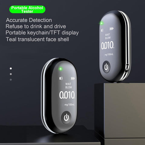 Breathalyzer - Rechargeable breathalyzer - Digital breathalyzer - Digital breathalyzer without mouthpiece - Breathalyzer with detector - Alarm with LED display
