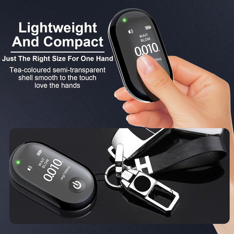 Breathalyzer - Rechargeable breathalyzer - Digital breathalyzer - Digital breathalyzer without mouthpiece - Breathalyzer with detector - Alarm with LED display