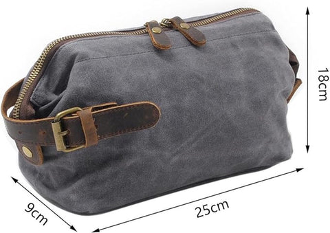 Men's Toiletry Bag - Women's Toiletry Bag - Toiletry Bag with Hook - Waterproof Vintage Canvas - Suitable for Men and Women - Makeup Bag - Travel Toiletry Bag