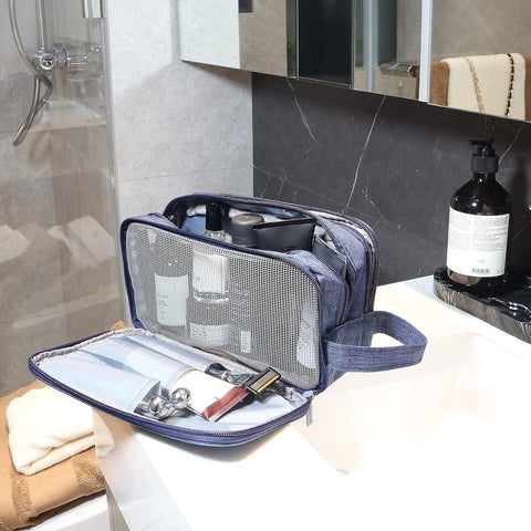 Toiletry bags for men - Toiletry bags for women - Toiletry bags - Travel accessories - Makeup bags - Cosmetic bags - Storage bags - Blauw