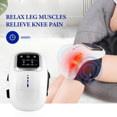 Rechargeable cordless knee massager - LED screen - For swollen and painful joints - 3 intensity levels - Temperature control