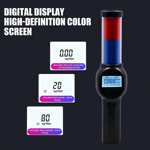 Digital Alcohol Meter - Breathalyzer with English Voice Announcement - Portable Breathalyzer - Contactless Breathalyzer - Safe and Hygienic - Suitable for Drivers - Safe Driving for Men, Women, and Families