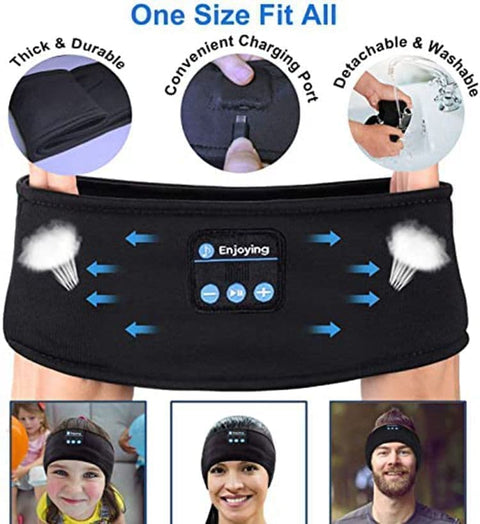 Bluetooth Sleep Headphones Headband with Eye Mask, One Size