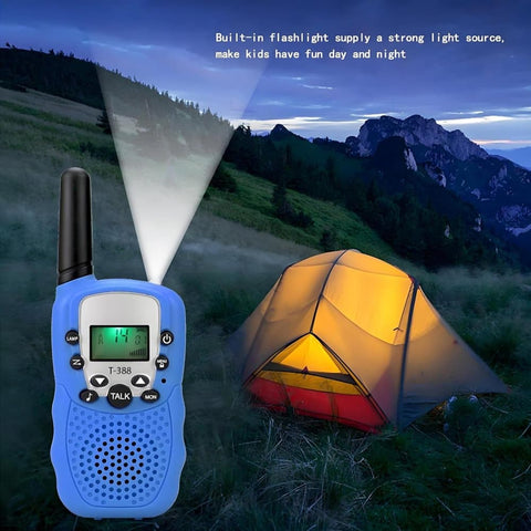 2-Pack Kids Walkie Talkies with 3 km Range, Blue