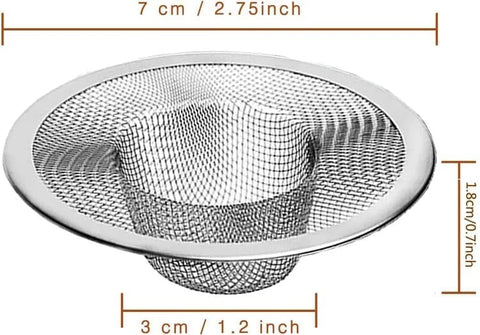 4-Pack Stainless Steel Sink Strainers, Compatible with Most Bathtubs and Showers, 3.5 inches