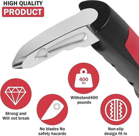 2 pcs Car Support Handles for Elderly, Emergency Hammer, Compatible with Vehicles, 12.5 x 3.1 inches, Red