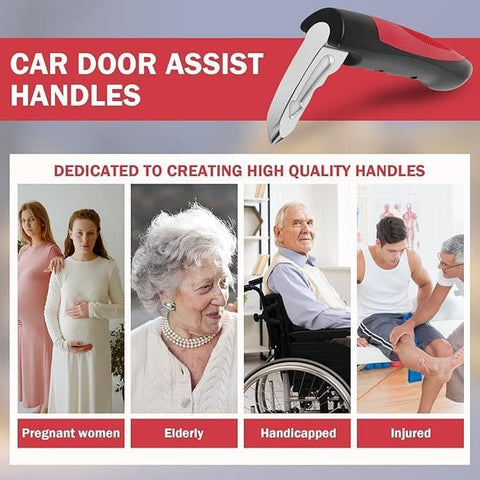 2 pcs Car Support Handles for Elderly, Emergency Hammer, Vehicle Door Handle Assistance, Blue