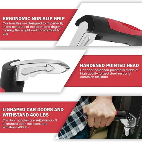 2 pcs Car Support Handles for Elderly, Emergency Hammer, Vehicle Door Handle Assistance, Blue