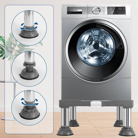 Washing machine base with vibration damping legs, strong load bearing capacity non slip and practical, 26-29cm