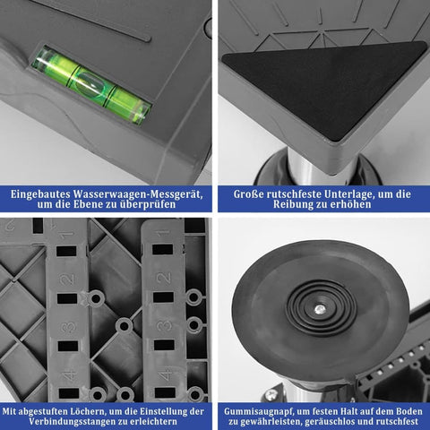 Washing machine base with vibration damping legs, strong load bearing capacity non slip and practical, 26-29cm
