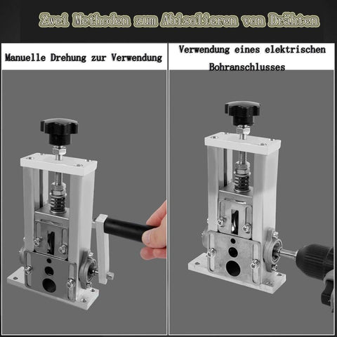Electric Cable Stripper, Manual and Adjustable for Cables and Recycling, Durable Stable Versatile Fast Easy