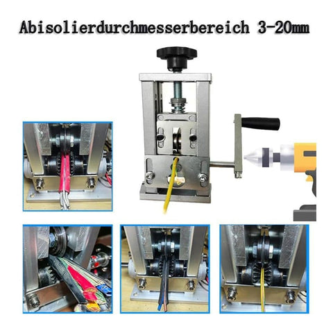 Electric Cable Stripper, Manual and Adjustable for Cables and Recycling, Durable Stable Versatile Fast Easy
