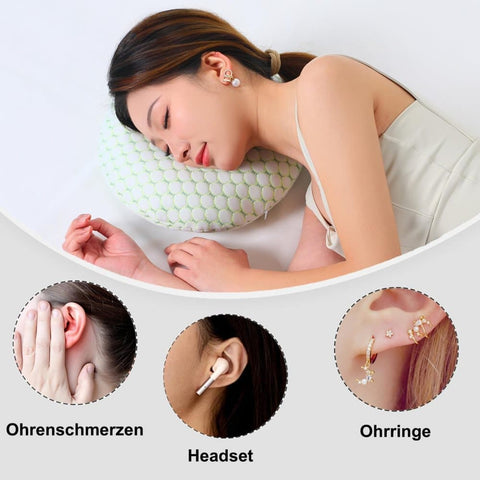 Ear Pillow for Side Sleeping, Ergonomic Design, Comfortable and Ear-Friendly, Relieves Pressure on Ears, Gray