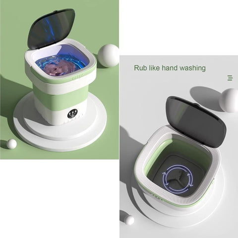 12L Mini Foldable Portable Washing Machine for Travel Small Apartments Student Rooms, Pink