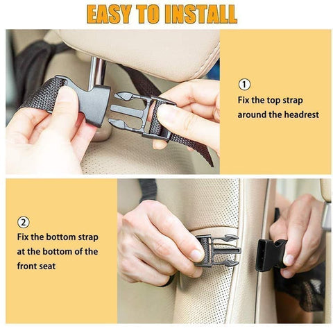 2-Pack Universal Car Back Seat Tablet Holder, 41×61cm, Compatible with All Brands