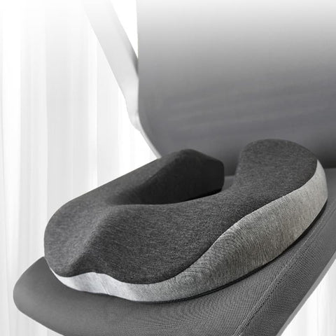 Ergonomic Memory Foam Orthopedic Seat Cushion for Coccyx Pain Relief, U-Shaped, for Office and Home