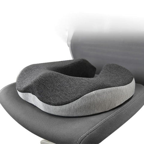 Ergonomic Memory Foam Orthopedic Seat Cushion for Coccyx Pain Relief, U-Shaped, for Office and Home