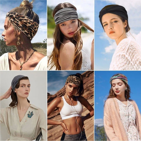 6-Pack Women's Headbands Sweatbands Hairbands for Everyday Vacation and Party