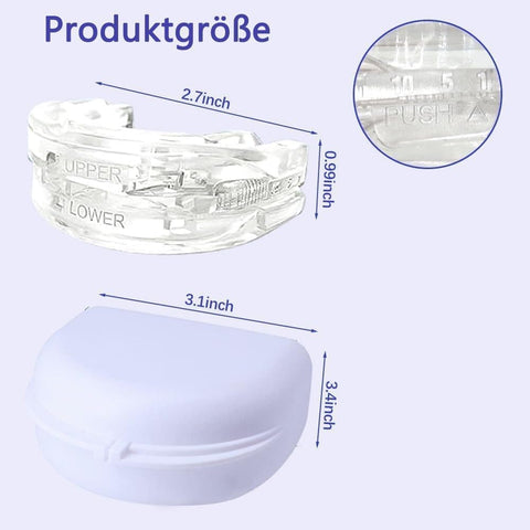 Orthodontic mouthguard for snoring and teeth grinding, comfortable night sleep aid, white