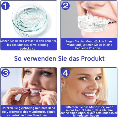 Night use orthodontic mouthguard anti-snoring bite guard, comfortable, blue