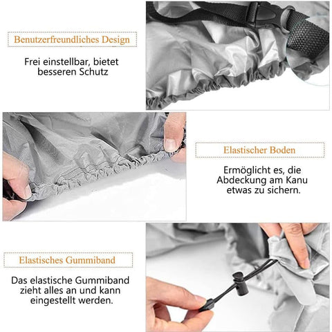 420D Waterproof Kayak Canoe SUP Cover, Universal Outdoor Boat Cover with Dust and UV Protection, 420D(XL)