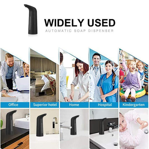 400ml Touchless Automatic Liquid Soap Dispenser, Black