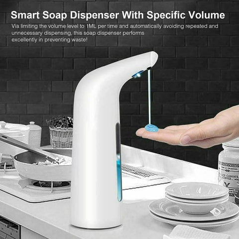 400ML Automatic Touchless Liquid Soap Dispenser, White