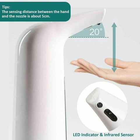 400ML Automatic Touchless Liquid Soap Dispenser, White