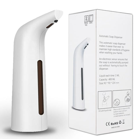 400ML Automatic Touchless Liquid Soap Dispenser, White