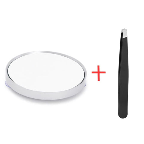 20X/30X Magnification Makeup Mirror with Tweezers, White, 30X